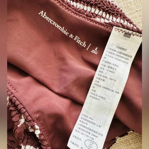 Abercrombie 90s One-Shoulder One-Piece Swimsuit, L - Picture 4 of 4